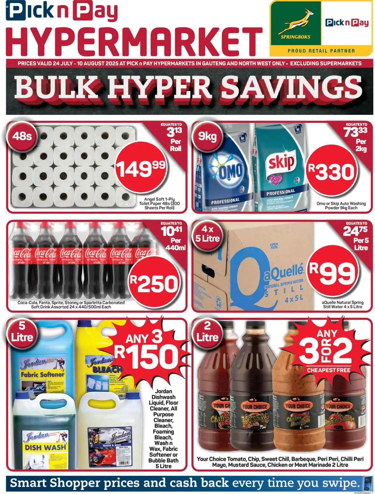 Pick n Pay Inland provinces - Hyper Bulk Specials from 24/07 - 10/08/2025 > Promotions