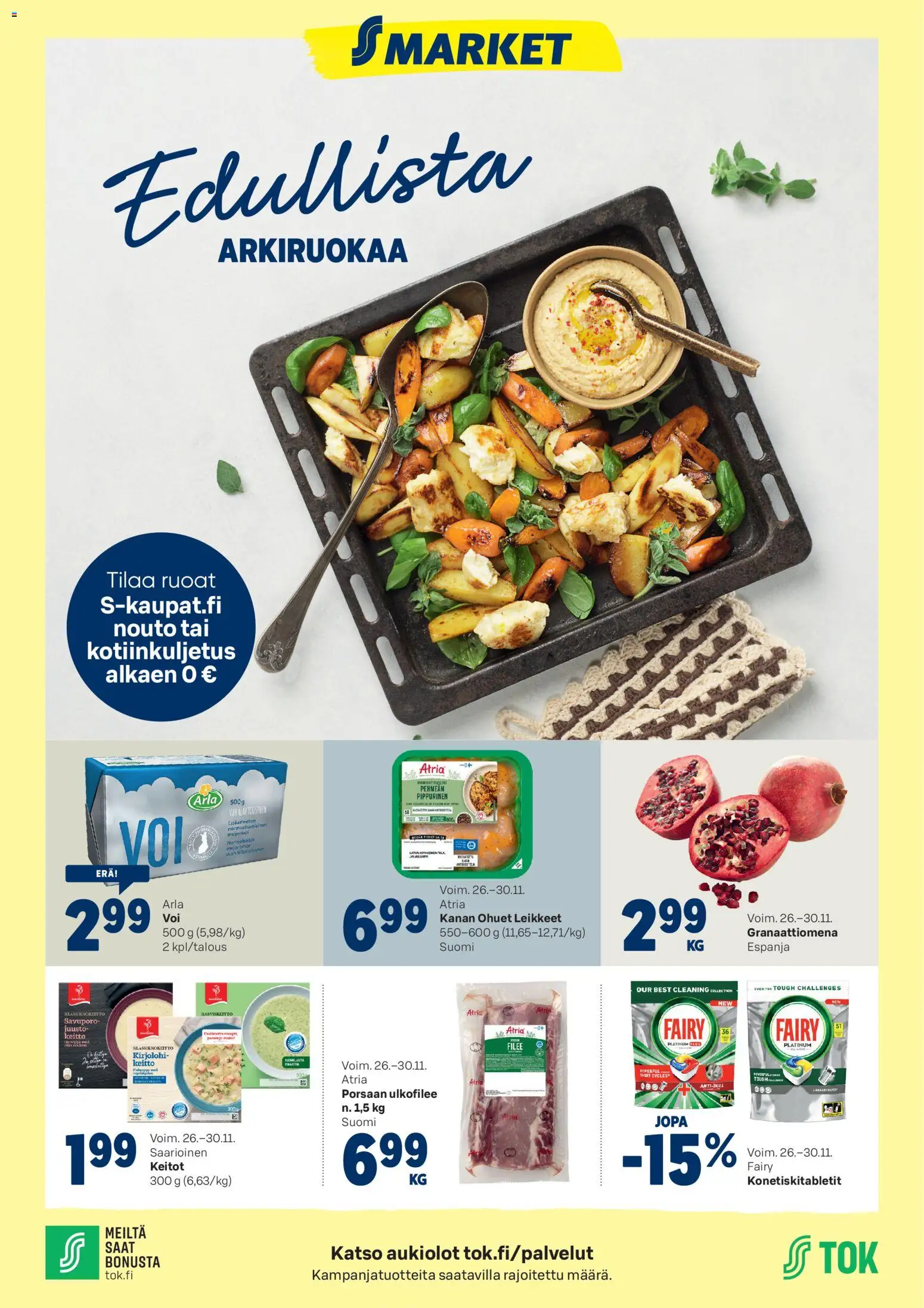 Kaupan S-market Tarjoukset esikatselu, voimassa 26/11/2025