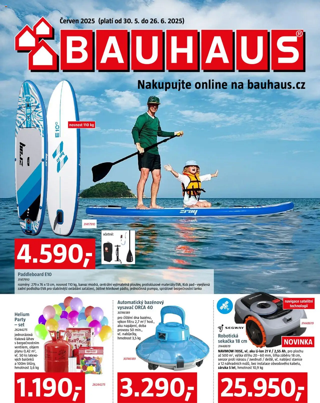  Bauhaus Leták (31.05.2025 - 26.06.2025) - Klimatizace, Mobilní klimatizace, Křeslo, Pohovka, Malibu, Stolek