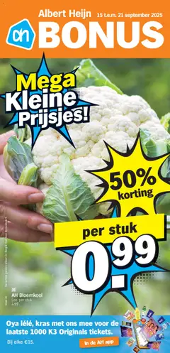 Voorbeeld van Folder week / de la semaine 38 van winkel Albert Heijn geldig vanaf 15/09/2025