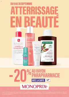 Prévisualisation de Guide parapharmacie du magasin Monoprix formulaire valide 09/09/2025