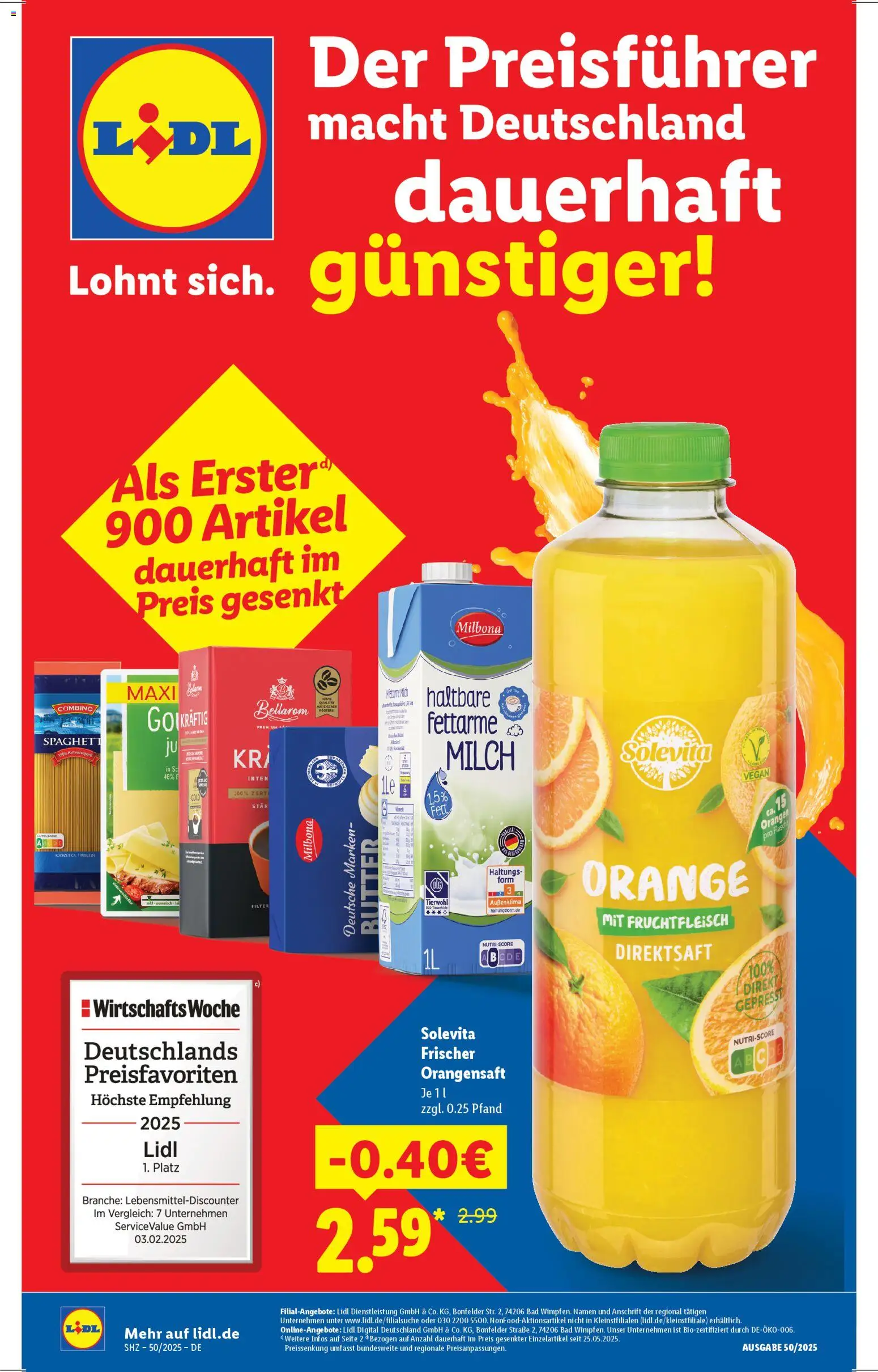 Vorschau von dem Prospekt des Geschäftes Lidl, gültig ab dem 08.12.2025
