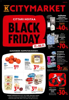 Kaupan K-Citymarket Black Friday esikatselu, voimassa 17/11/2025