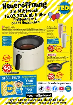 Vorschau von dem Prospekt des Geschäftes TEDi, gültig ab dem 13.03.2026