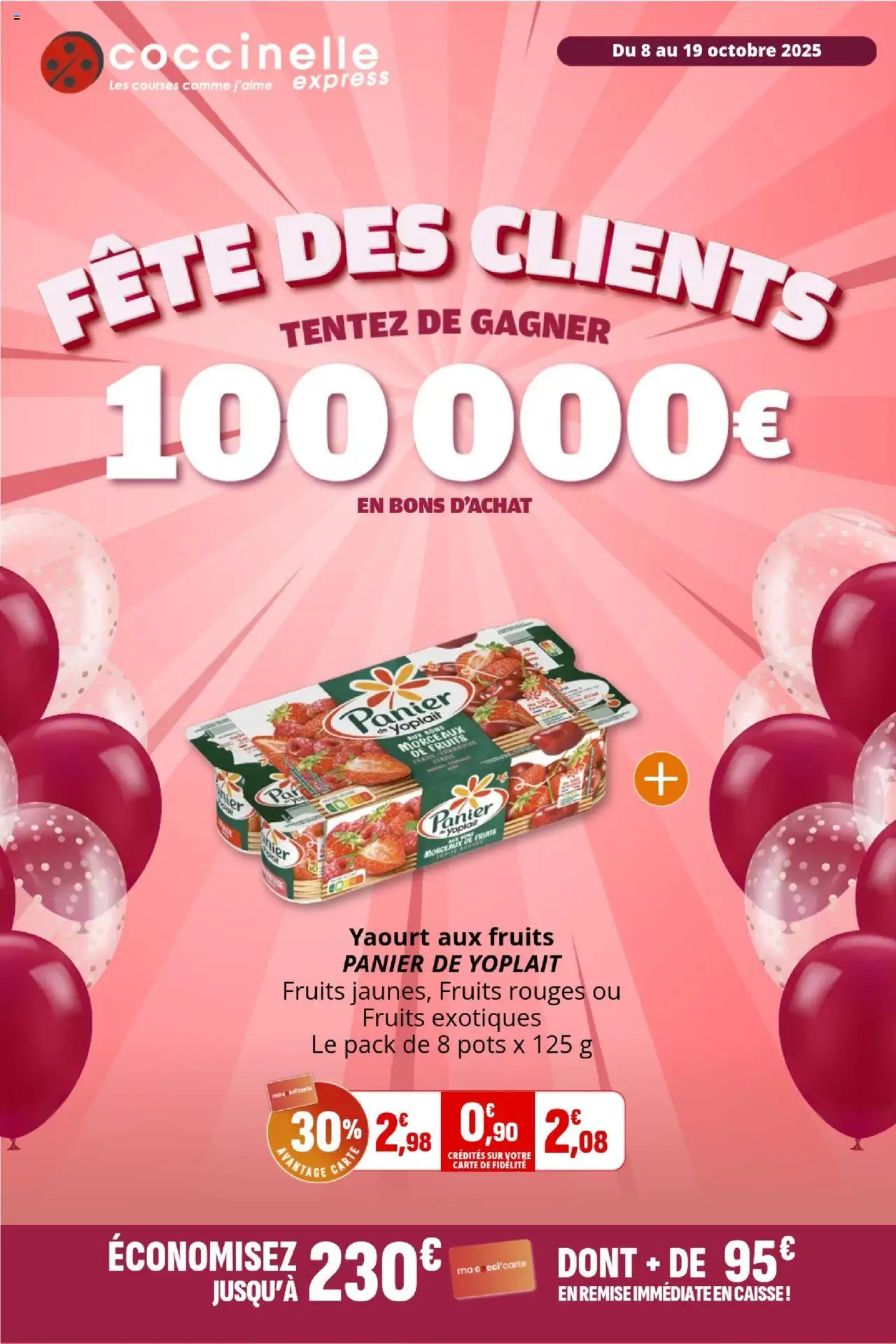 Express de la boutique Coccinelle valable du 08/10/2025 - Page numéro 1 - Fruits, Yaourt, Fruits exotiques, Panier, Yaourt aux fruits, Panier de Yoplait
