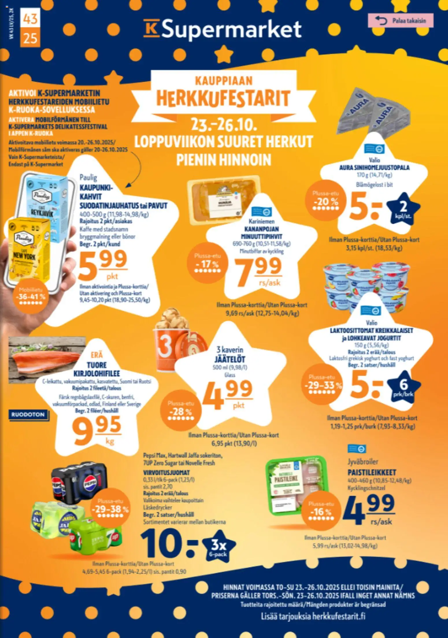 K-Supermarket-kaupan Tarjoukset voimassa 23/10/2025 - Sivulla 1