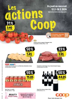 Vorschau des Merkblatts Les actions de la semaine vom Shop Coop gültig von 12.02.2026 bis 18.02.2026