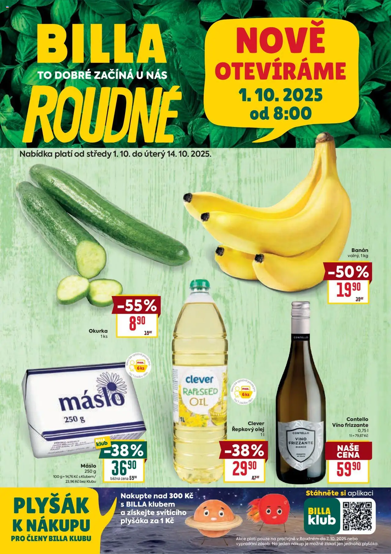  BILLA leták již od 01.10.2025 » Akční "Leták - Speciál: Roudné"