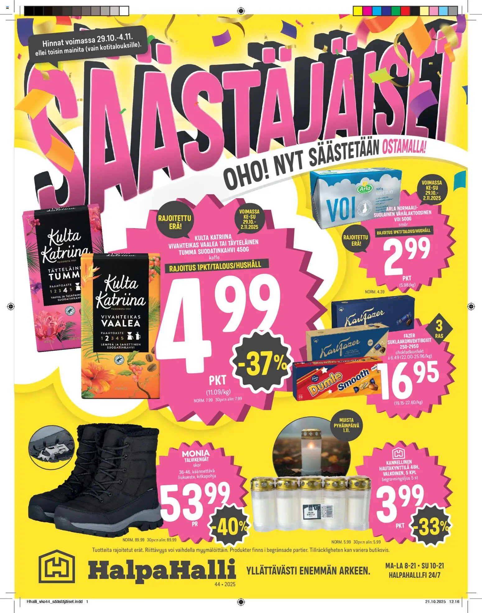 Halpa Halli-kaupan Tarjoukset voimassa 29/10/2025 - Sivulla 1