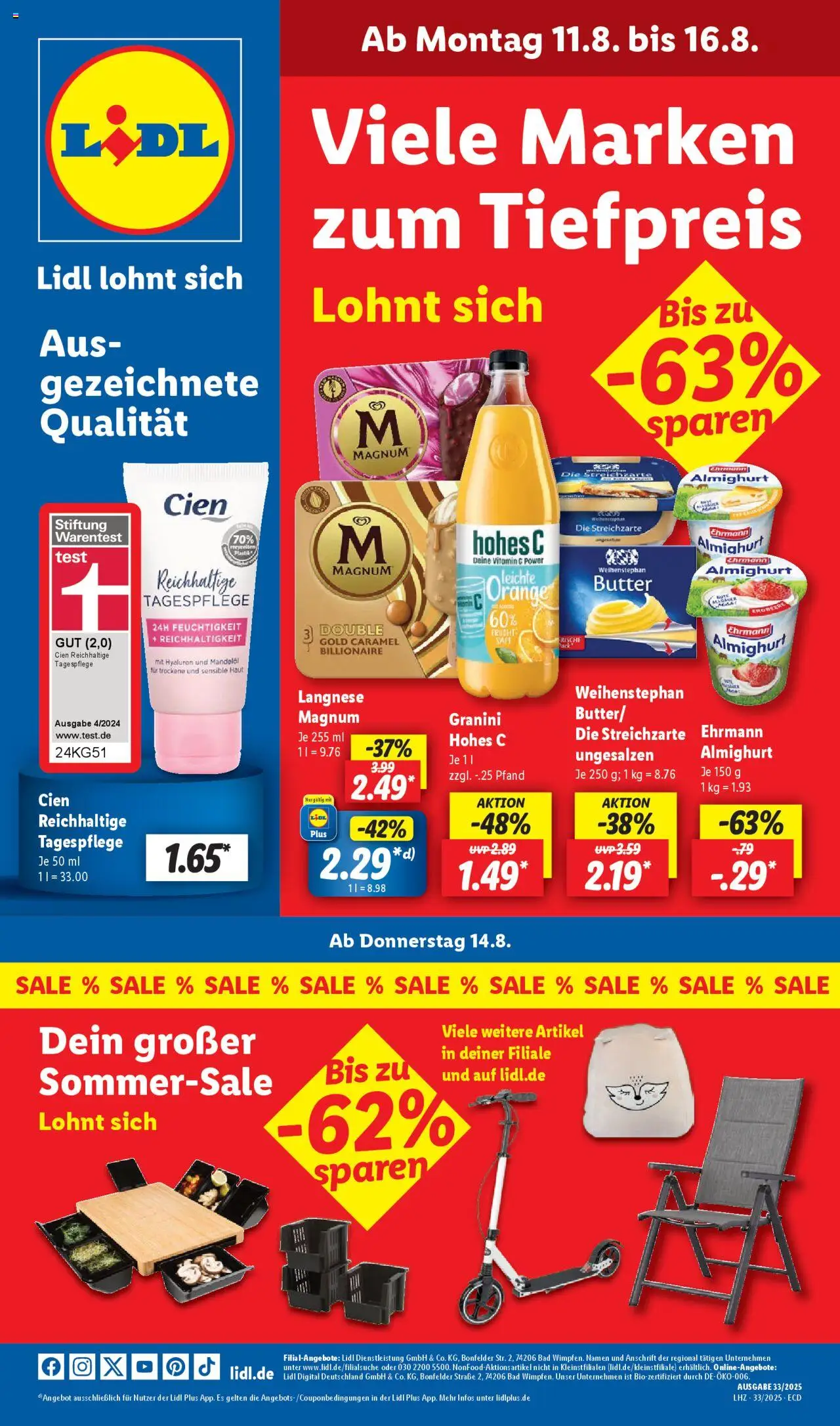 LIDL Prospekt ab Montag 11.08.2025 > Prospekt