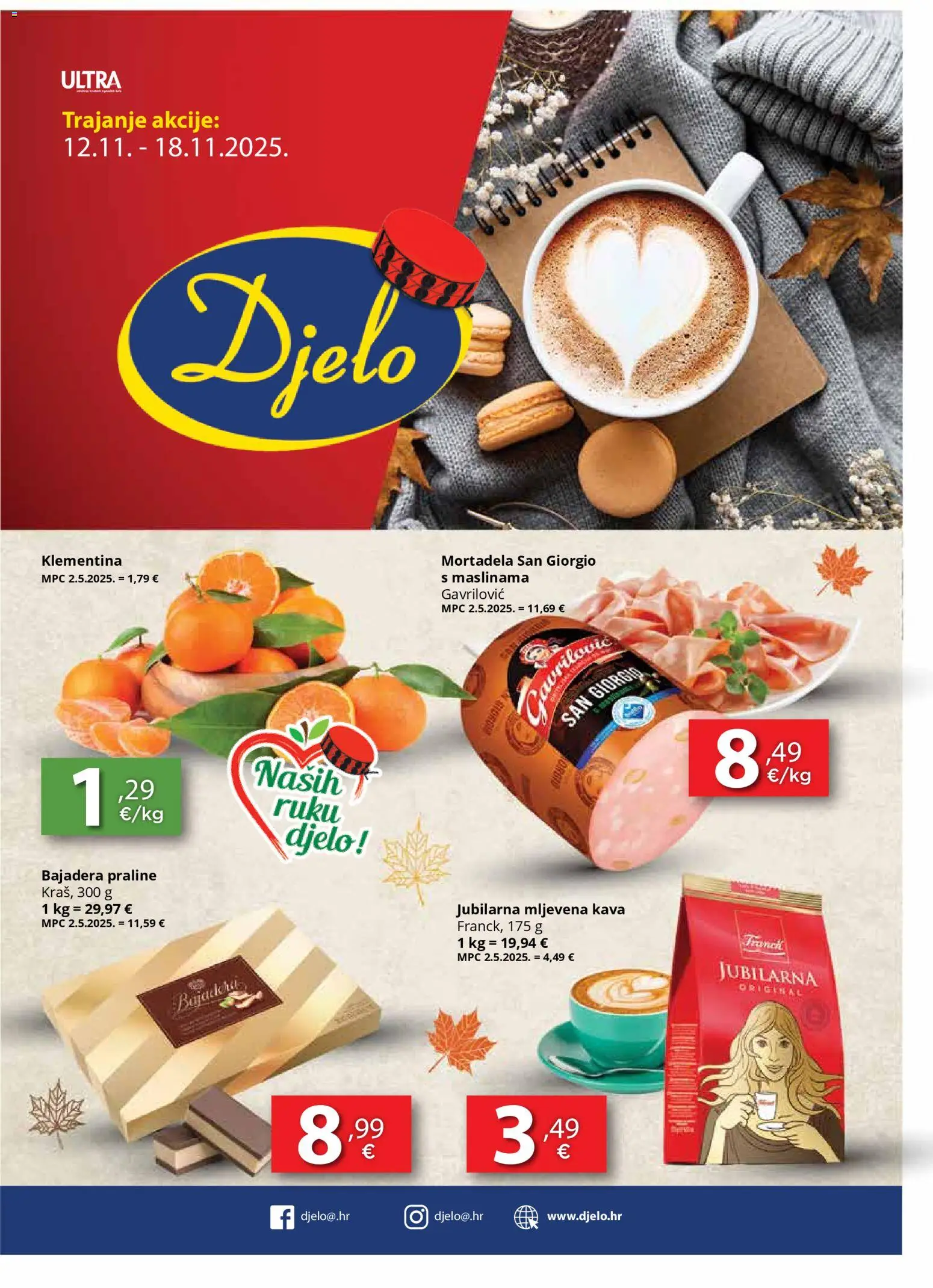 Pregled letka Tjedna akcija trgovine Djelo vrijedi od 12.11.2025