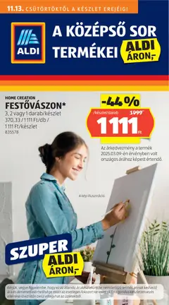 Aldi - Középső sor termékei megtekintése, amely érvényes 2025.11.13.-től
