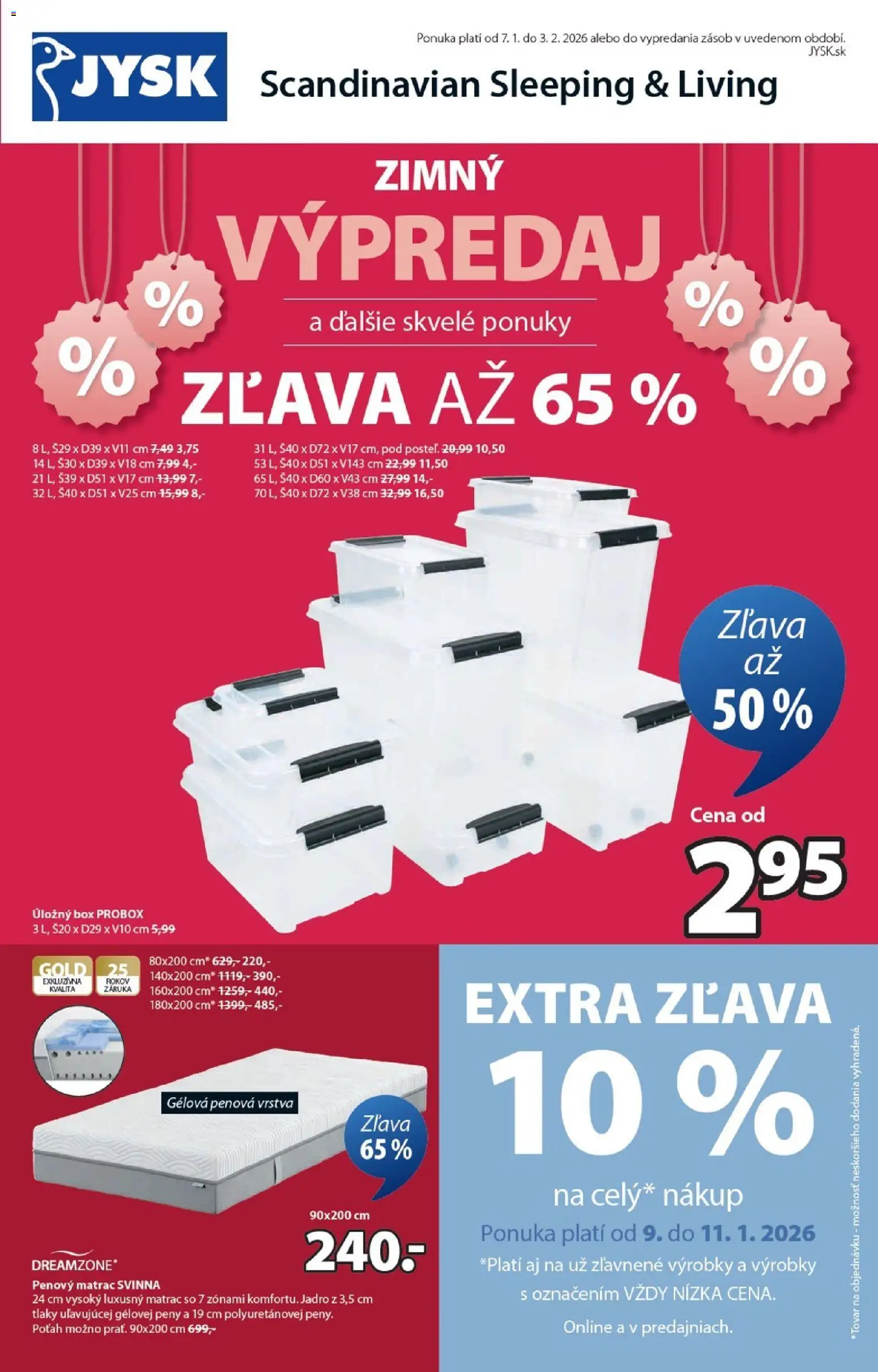 Náhľad JYSK letáku platného od 07.01.2026