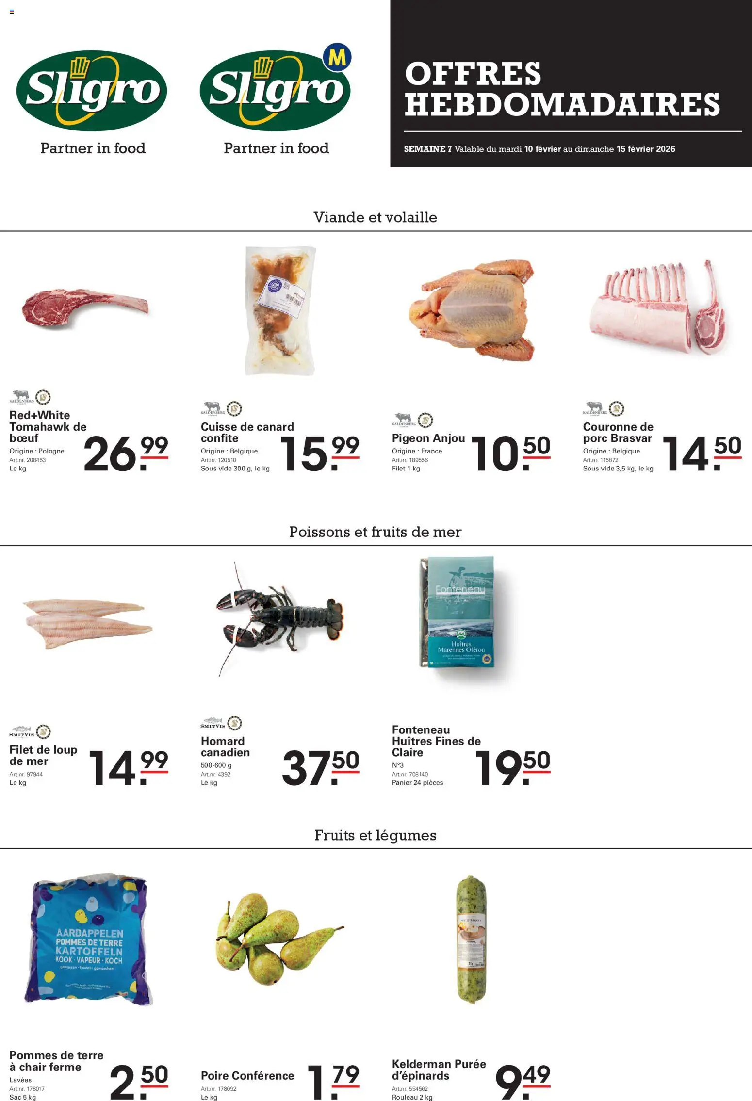 Voorbeeld van Publicité van winkel Sligro geldig vanaf 10/02/2026
