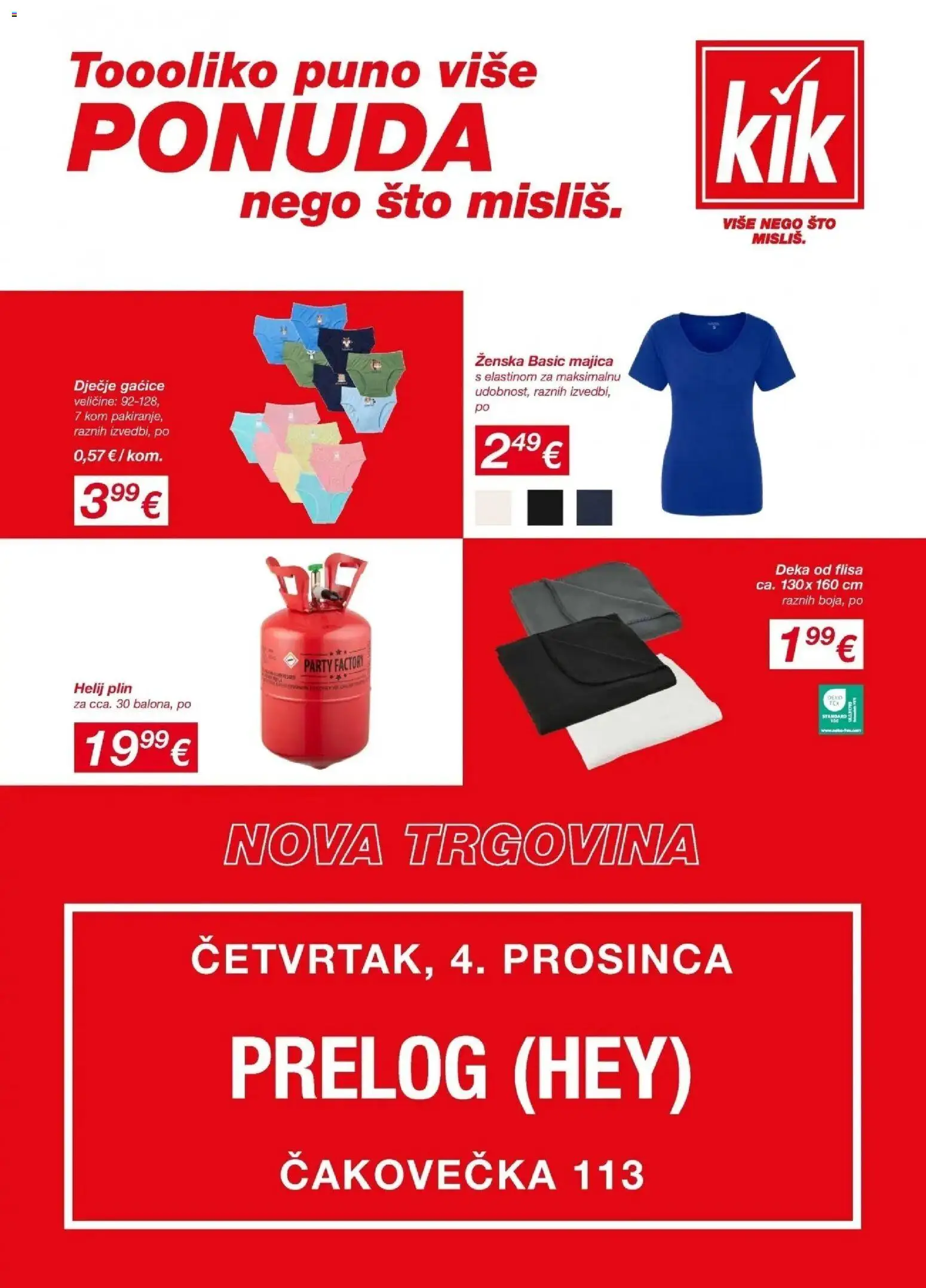 Pregled letka KiK katalog do 03.12.2025 trgovine Kik vrijedi od 30.11.2025