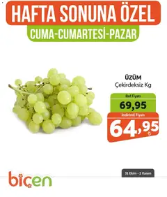 Biçen Market Hafta Sonuna Özel 31.10.2025 - Broşürünün önizlemesi | Strana: 9