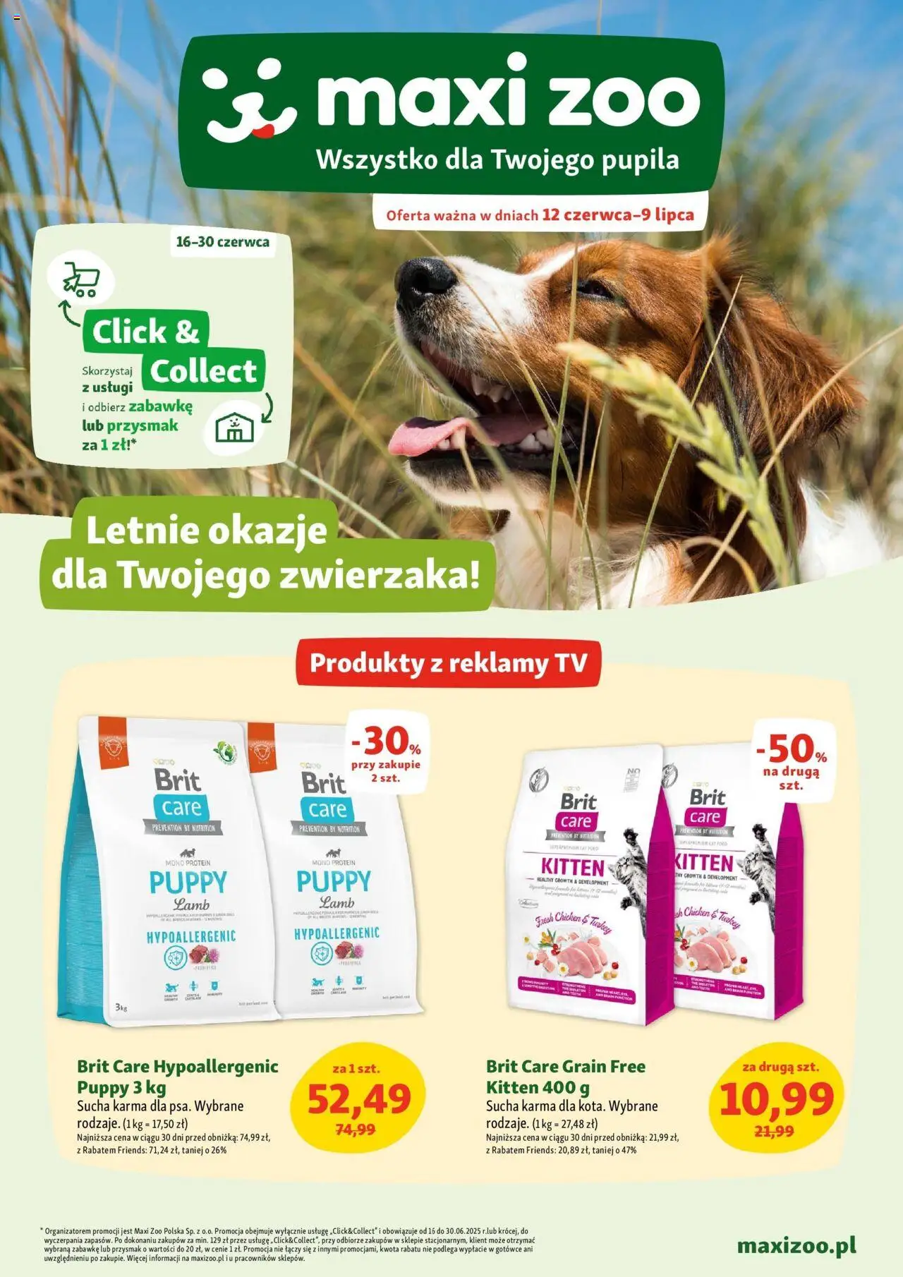 Maxi Zoo Gazetka od 12.06.2025 - Nowa Gazetka - Numer strony 1 - Promocja, Karma