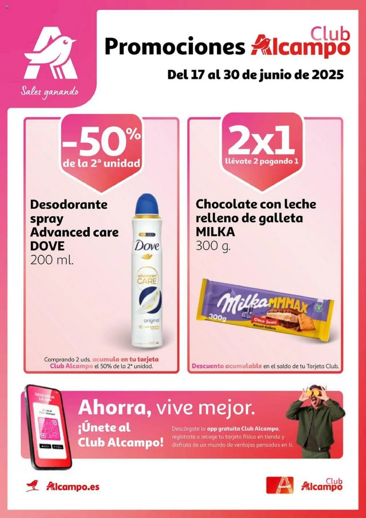 Alcampo folleto 17/06/2025 - 30/06/2025 > Club Nacional - Desodorante, Leche, Chocolate, Chocolate con leche