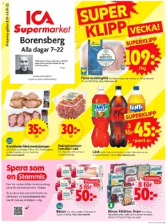 Förhandsgranska reklamblad Borensberg från butik ICA Supermarket gäller från 08/09/2025