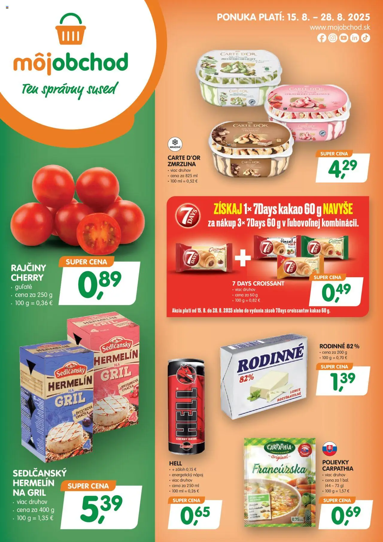 Môj obchod Leták (15.08. - 28.08.2025) - Akčná ponuka