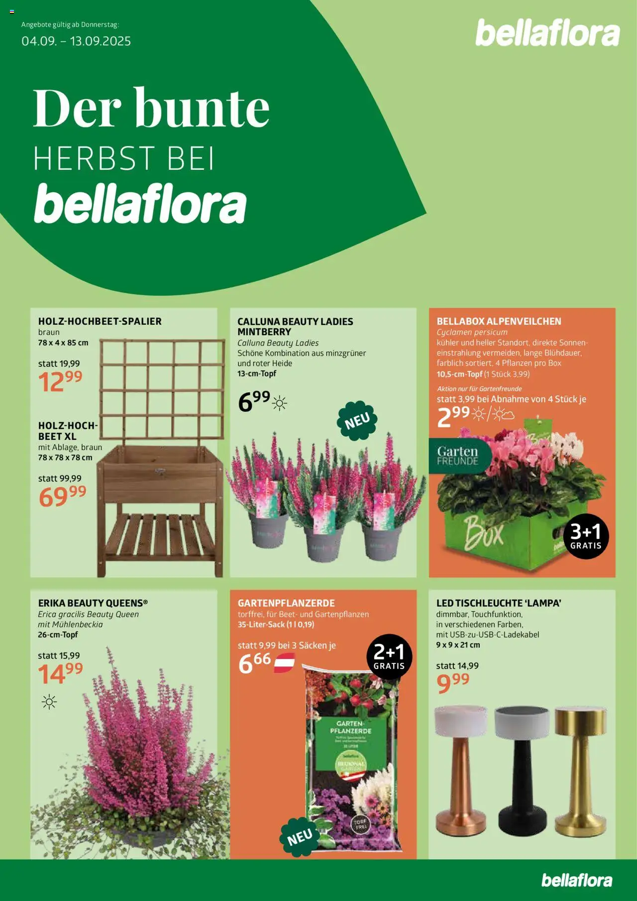  bellaflora Flugblatt ab (04.09.2025 - 13.09.2025) - Seite 1