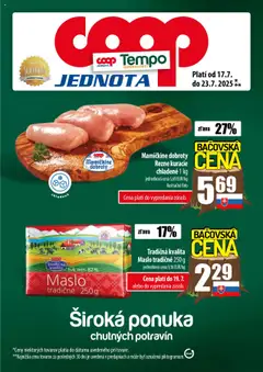Náhľad COOP Jednota letáku platného od 17.07.2025