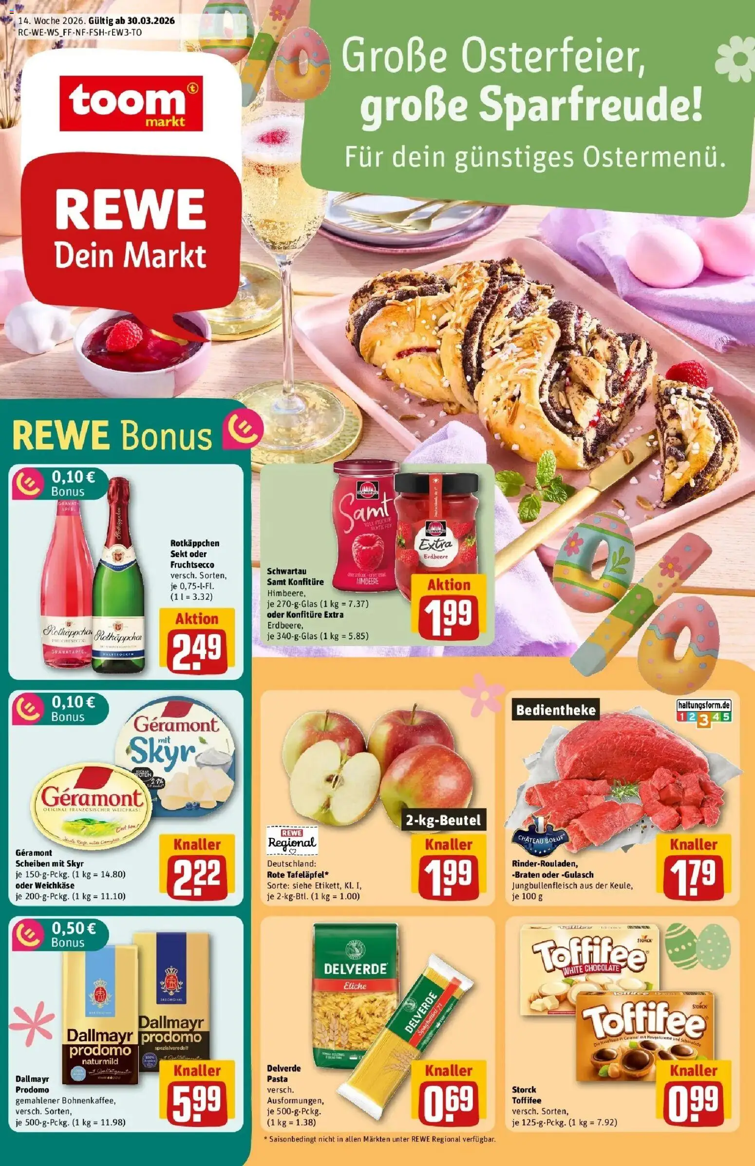 Vorschau von dem Prospekt des Geschäftes Rewe, gültig ab dem 30.03.2026