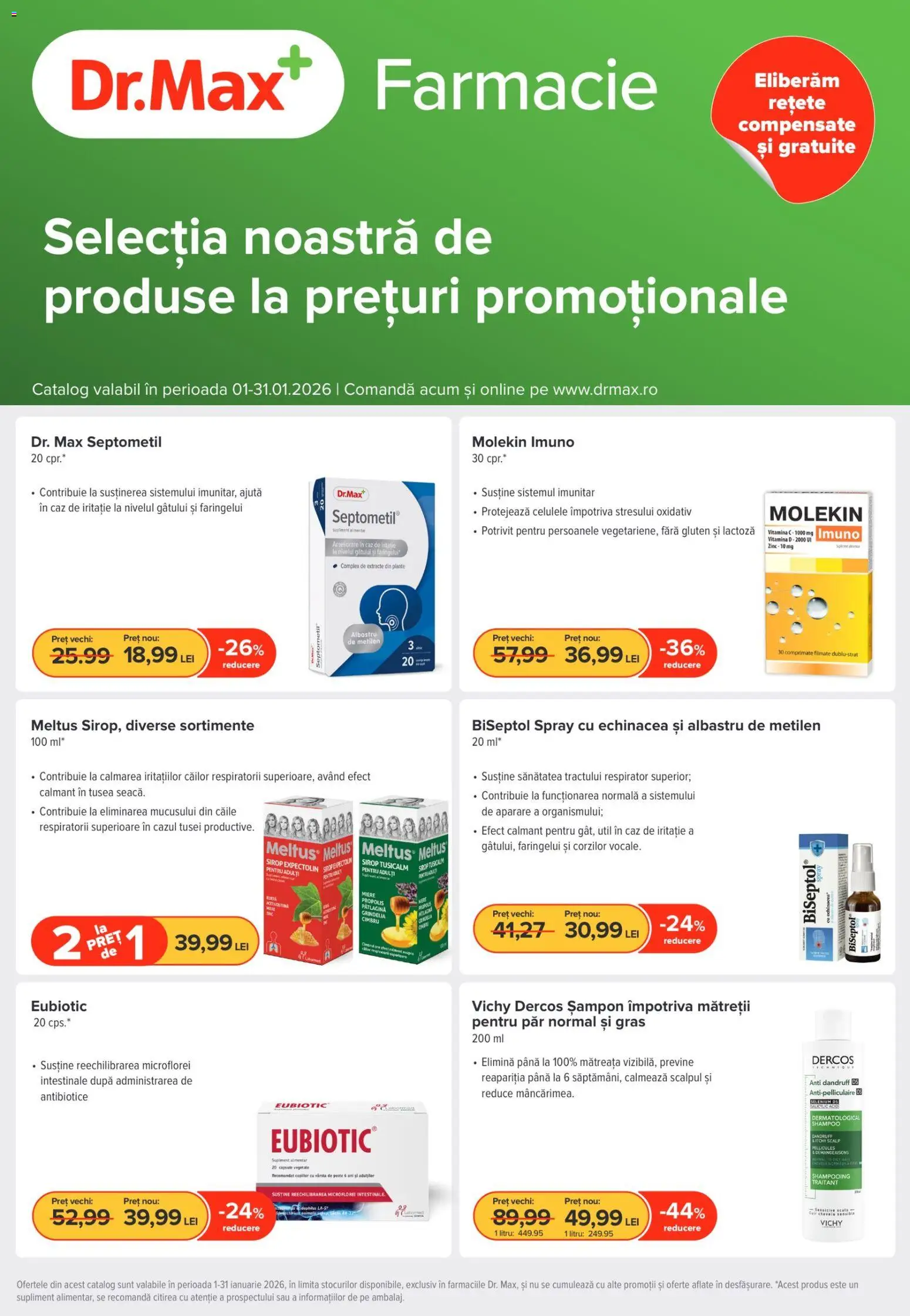 Previzualizarea de cataloage: Dr.Max Catalog nou valabil de la 01.01.2026