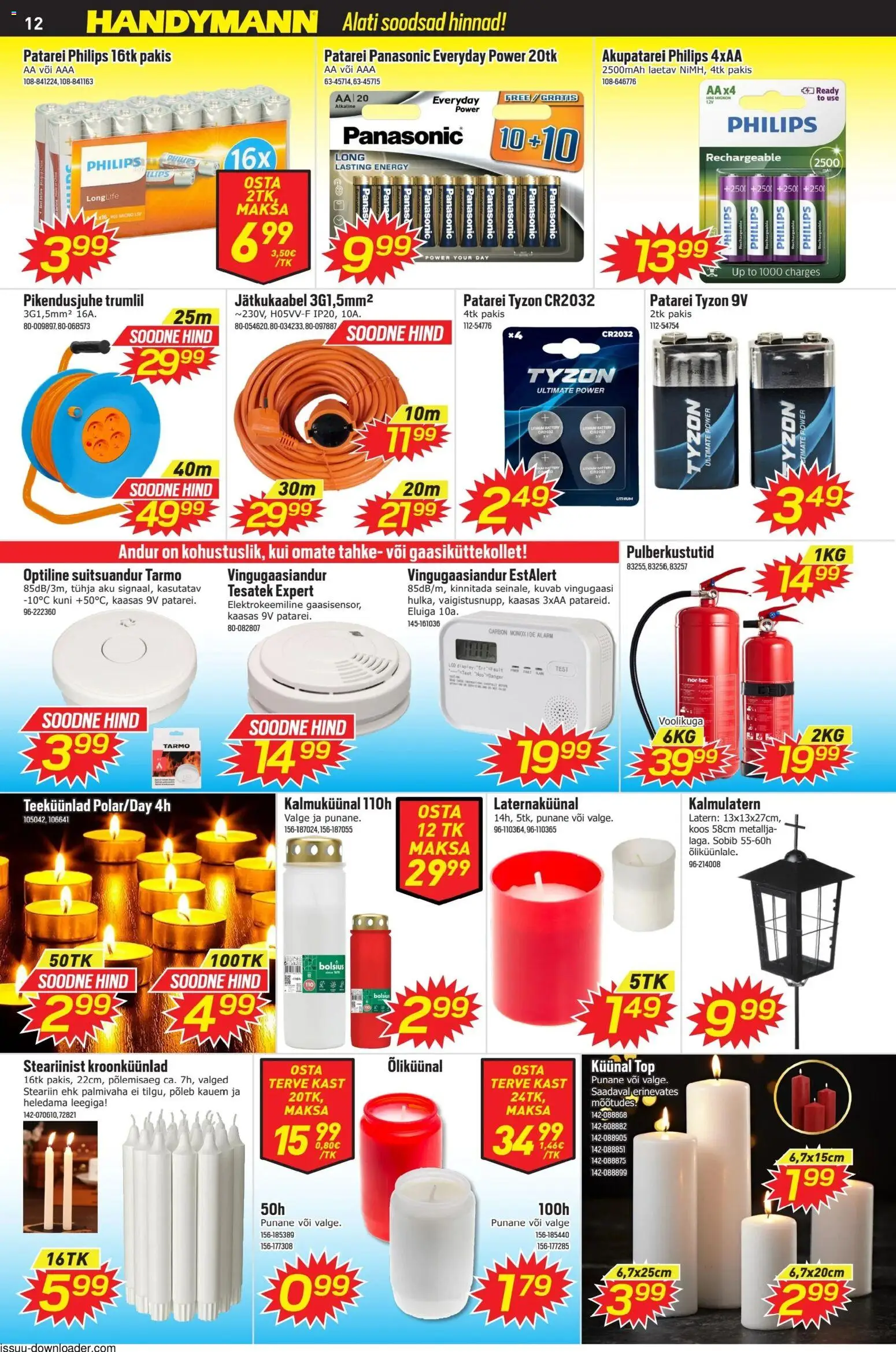 Handymann kliendilehe eelvaade alates 2026.01.03