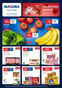 MAXIMA parduotuvės leidinio Leidinys galiojančio nuo 2026.01.27 peržiūra
