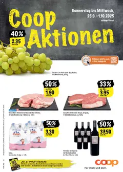 Vorschau des Merkblatts Aktionen vom Shop Coop gültig von 25.09.2025 bis 01.10.2025