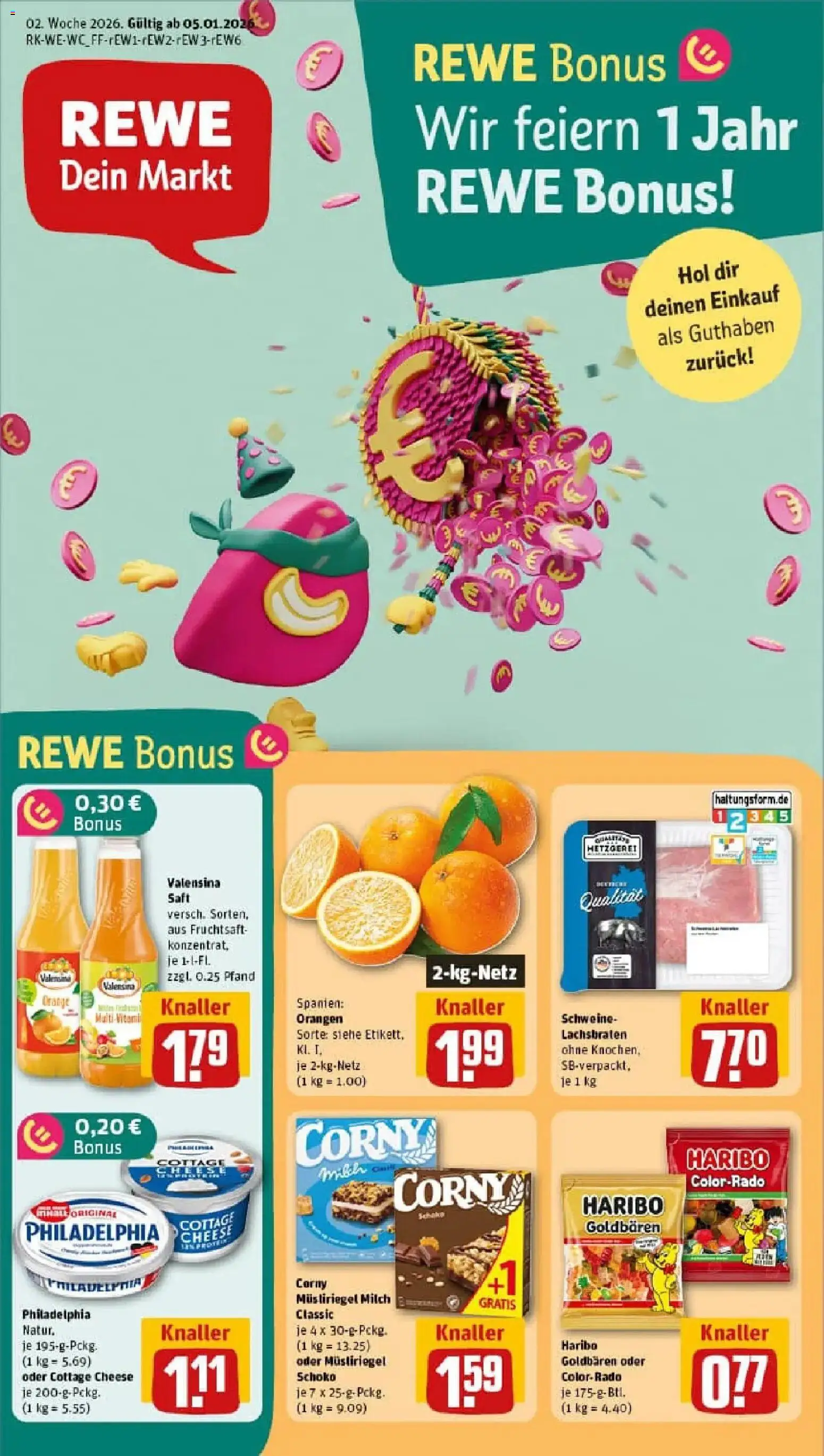 Vorschau von dem Prospekt des Geschäftes Rewe, gültig ab dem 04.01.2026