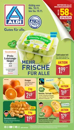 Vorschau von dem Prospekt des Geschäftes Aldi, gültig ab dem 10.11.2025