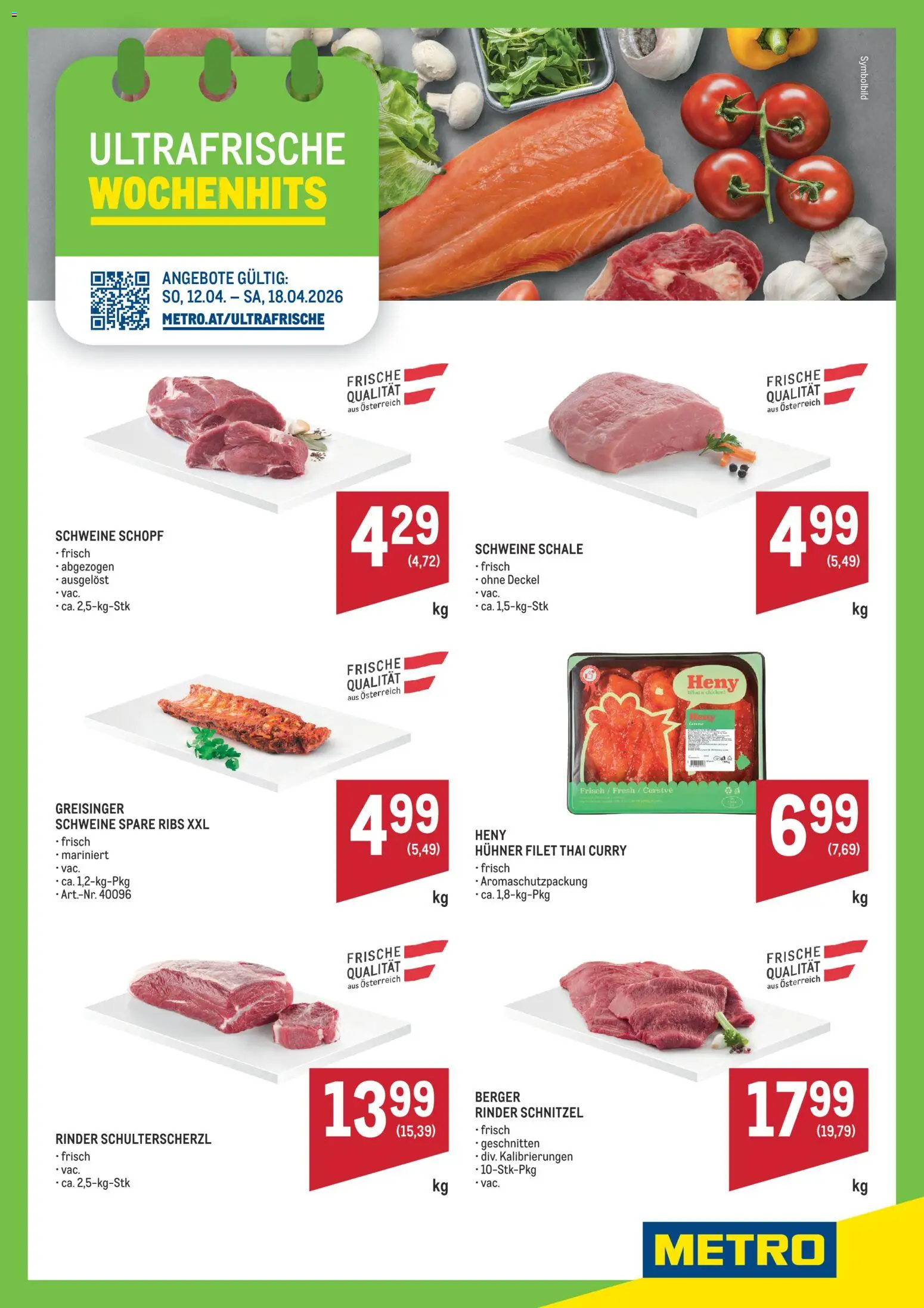 Vorschau der Angebote: Metro Metro angebote Ultrafrische Wochenhits gültig ab 12.04.2026