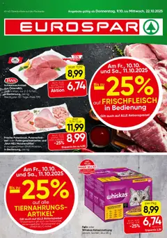 Vorschau der Angebote: Eurospar Burgenland gültig ab 09.10.2025