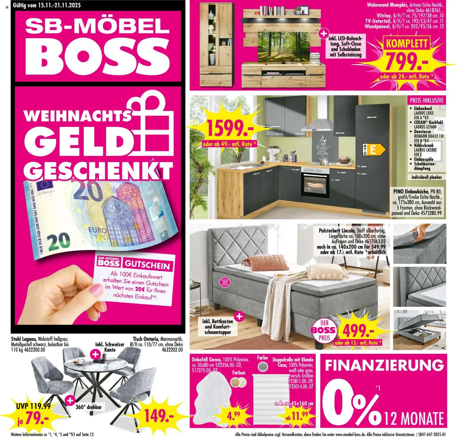 Vorschau von dem Prospekt des Geschäftes SB Möbel Boss, gültig ab dem 15.11.2025