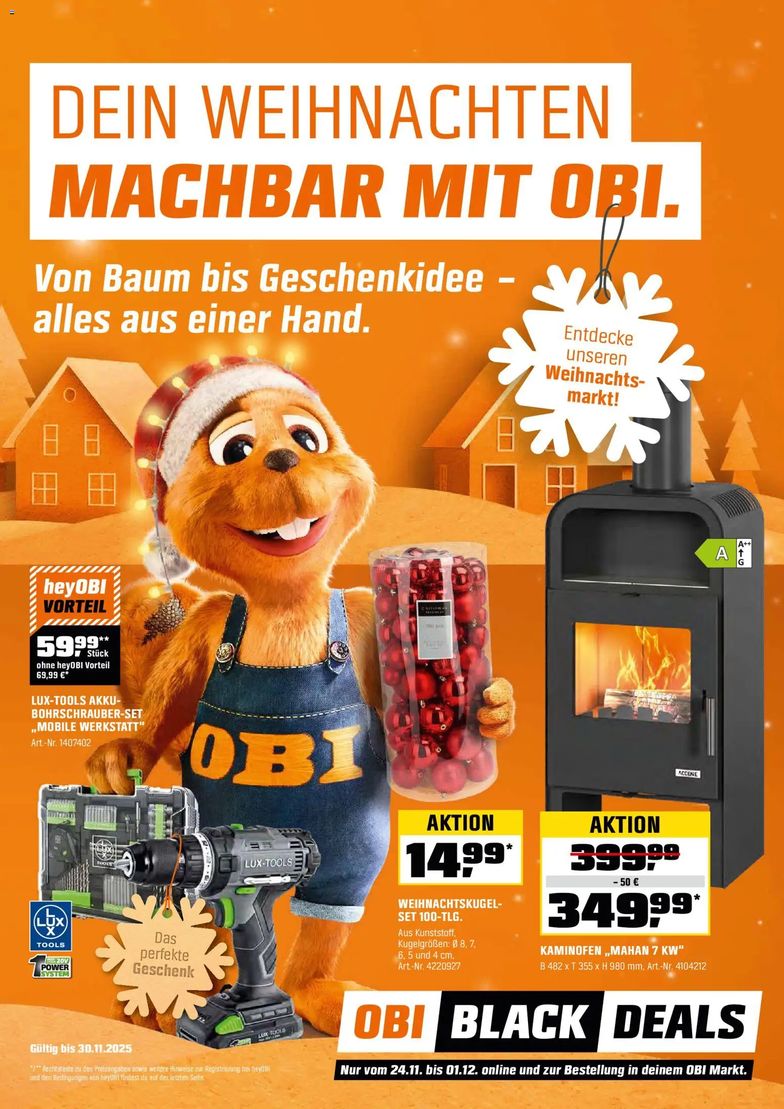Vorschau der Angebote: OBI Dein Weihnachten Machbar Mit Obi gültig ab 14.11.2025