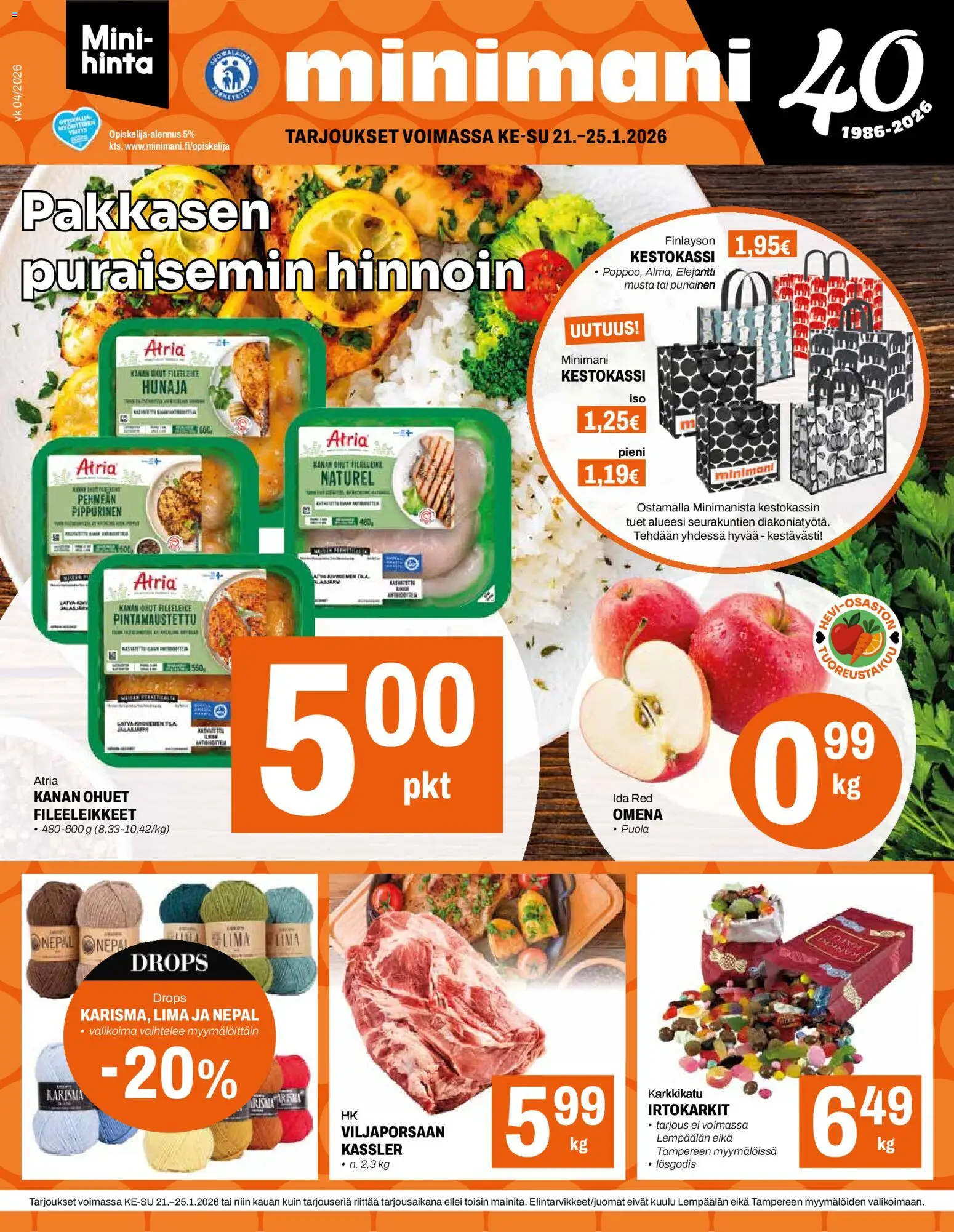 Kaupan Minimani Tarjoukset esikatselu, voimassa 21/01/2026
