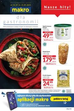 Pogląd gazetki "Oferta dla gastronomii" ze sklepu Makro ważnej od 02.09.2025