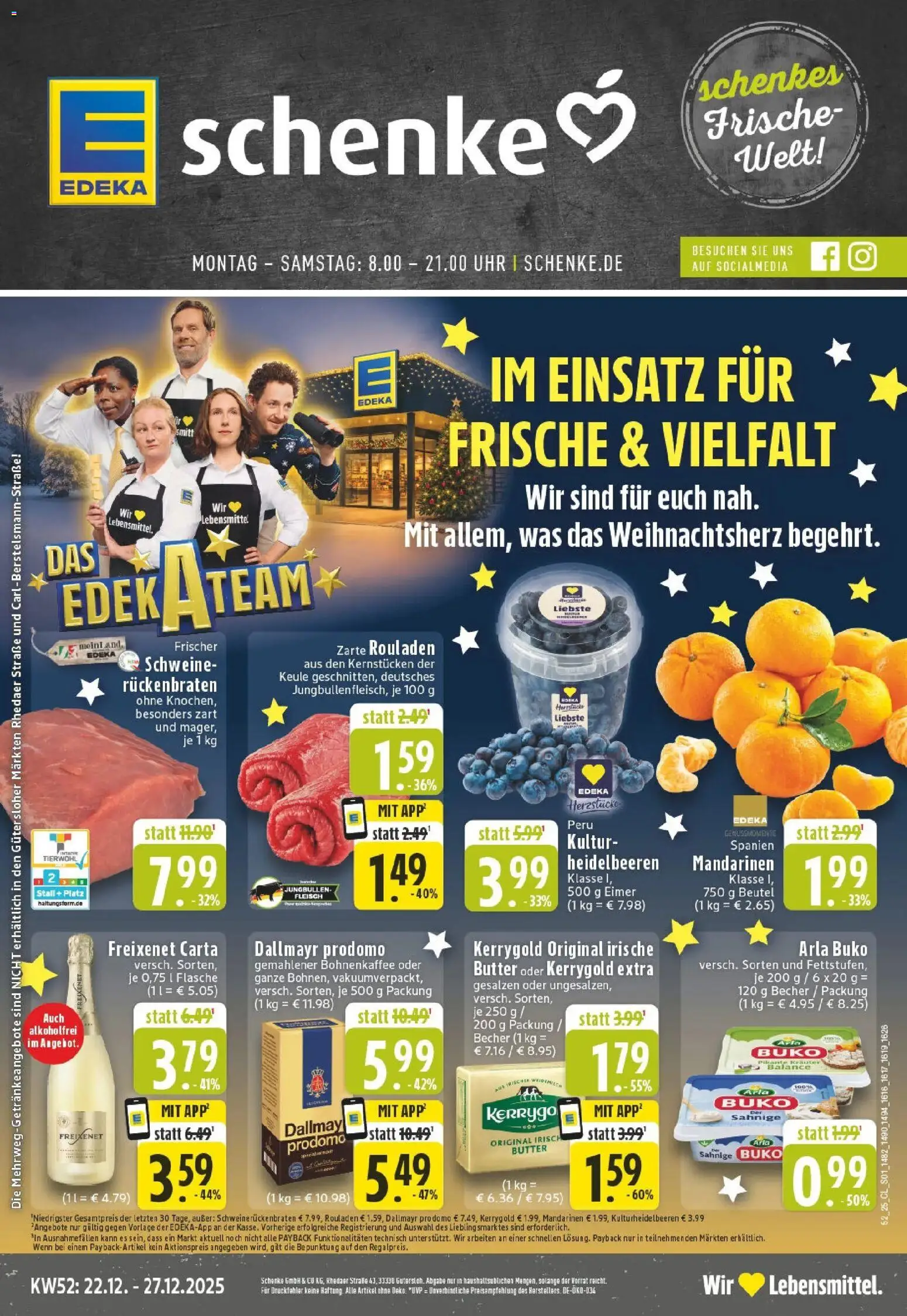 Vorschau von dem Prospekt des Geschäftes Edeka, gültig ab dem 22.12.2025
