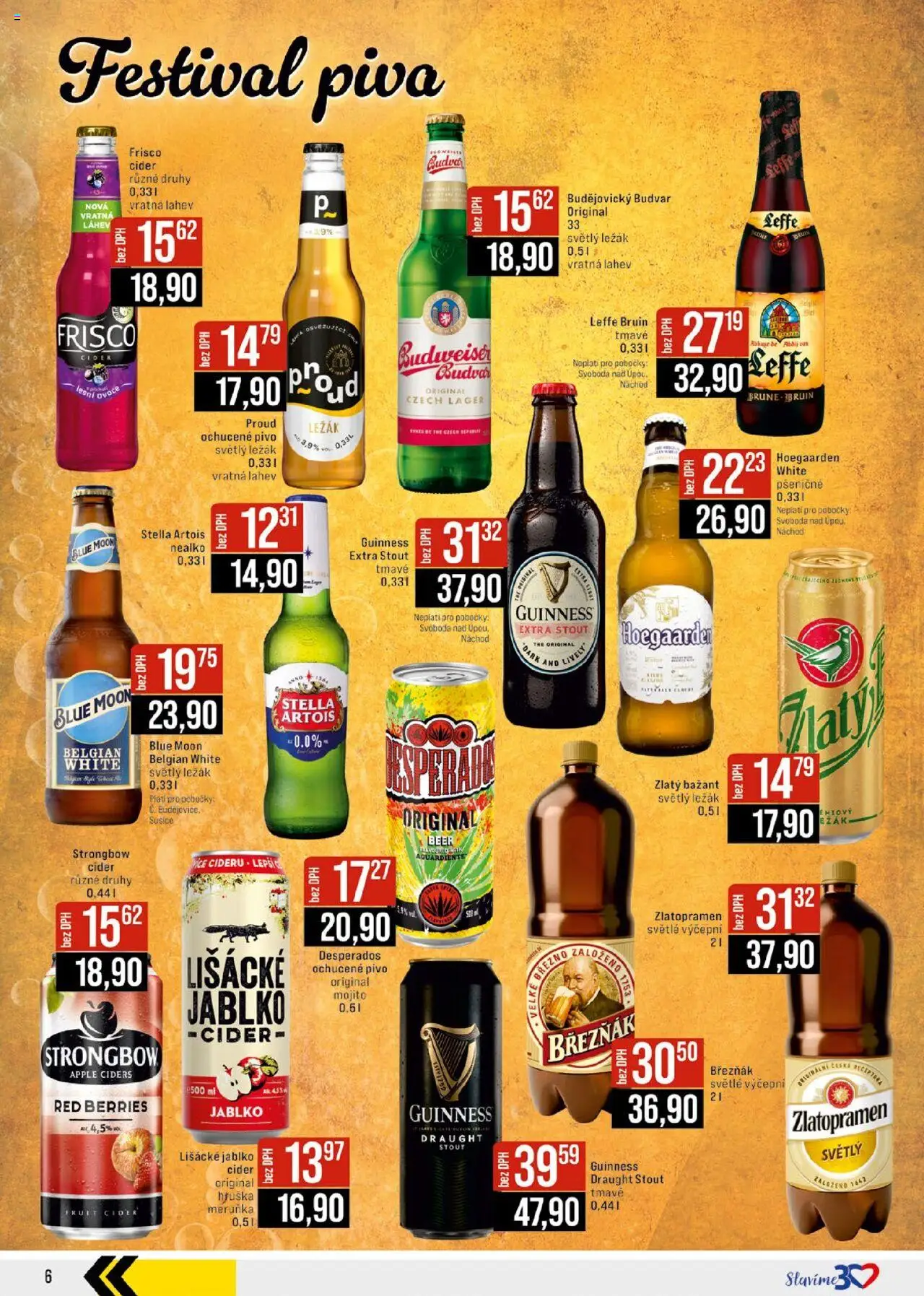  Jip Leták - Ostatní prodejny (04.06.2025 - 10.06.2025) - strana 6 - Mojito, Guinness, Budvar, Hoegaarden, Stella Artois, Láhev, Zlatý Bažant, Lišácké jablko