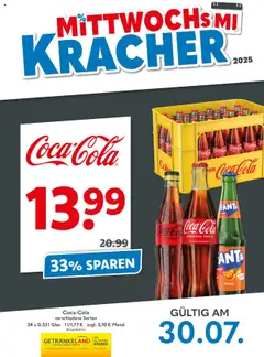 Vorschau von dem Prospekt des Geschäftes Getränkeland, gültig ab dem 30.07.2025