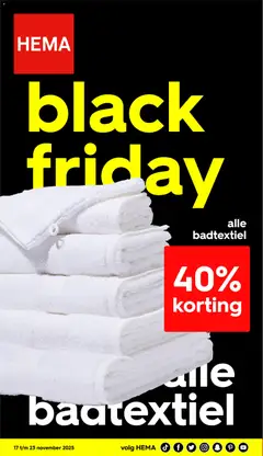 Voorbeeld van Black Friday van winkel Hema geldig vanaf 17/11/2025