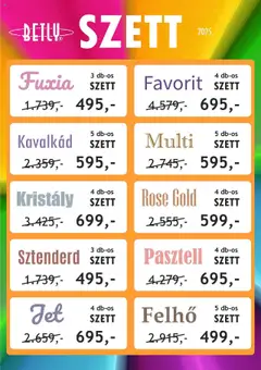 Betly - Szett megtekintése, amely érvényes 2025.04.07.-től