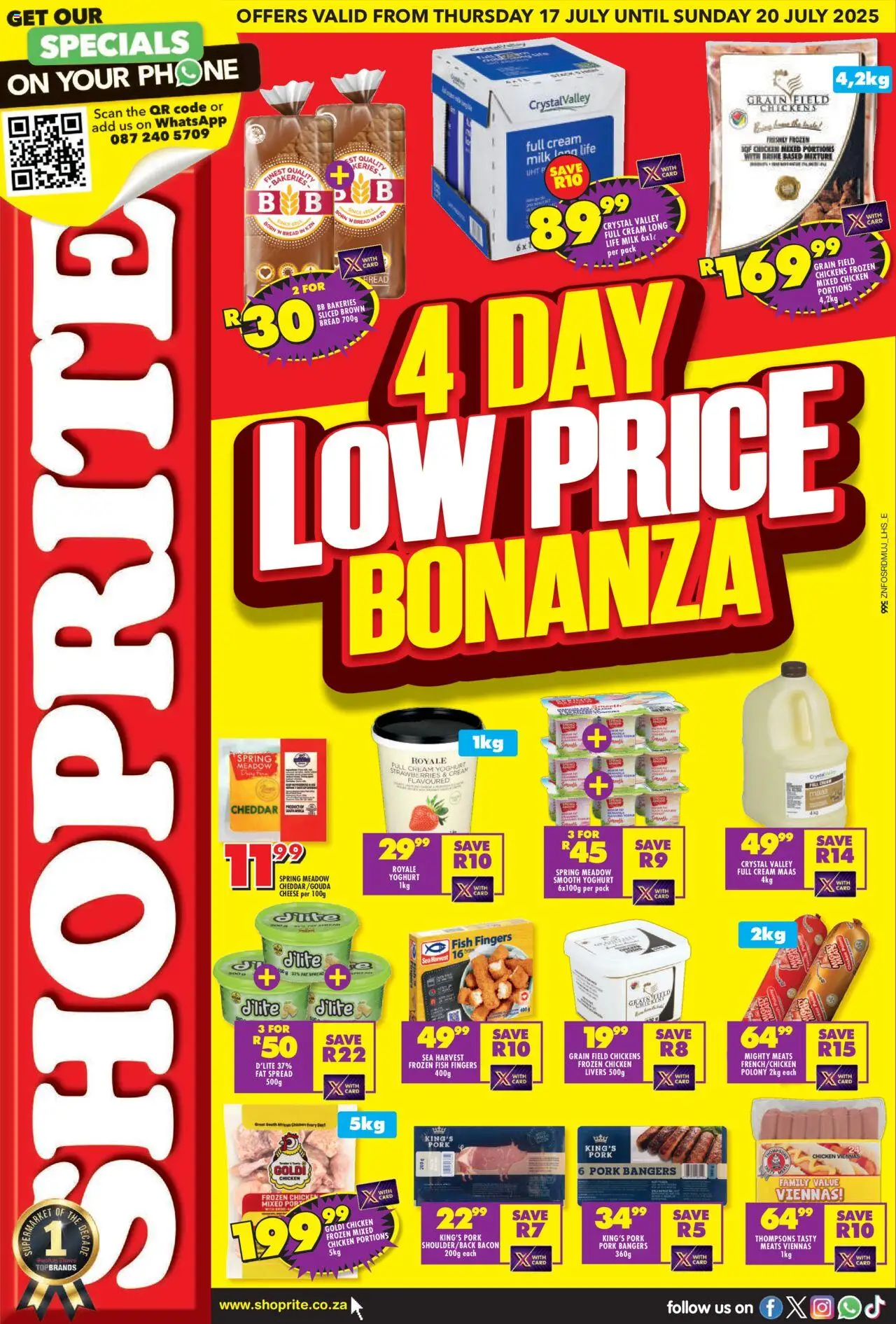 Shoprite KwaZulu-Natal - Low Price Bonanza 17/07 - 20/07/2025 >> Catalogue