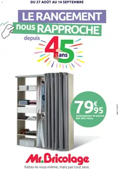 Prévisualisation de Catalogue le rangement nous rapproche du magasin Mr. Bricolage formulaire valide 27/08/2025