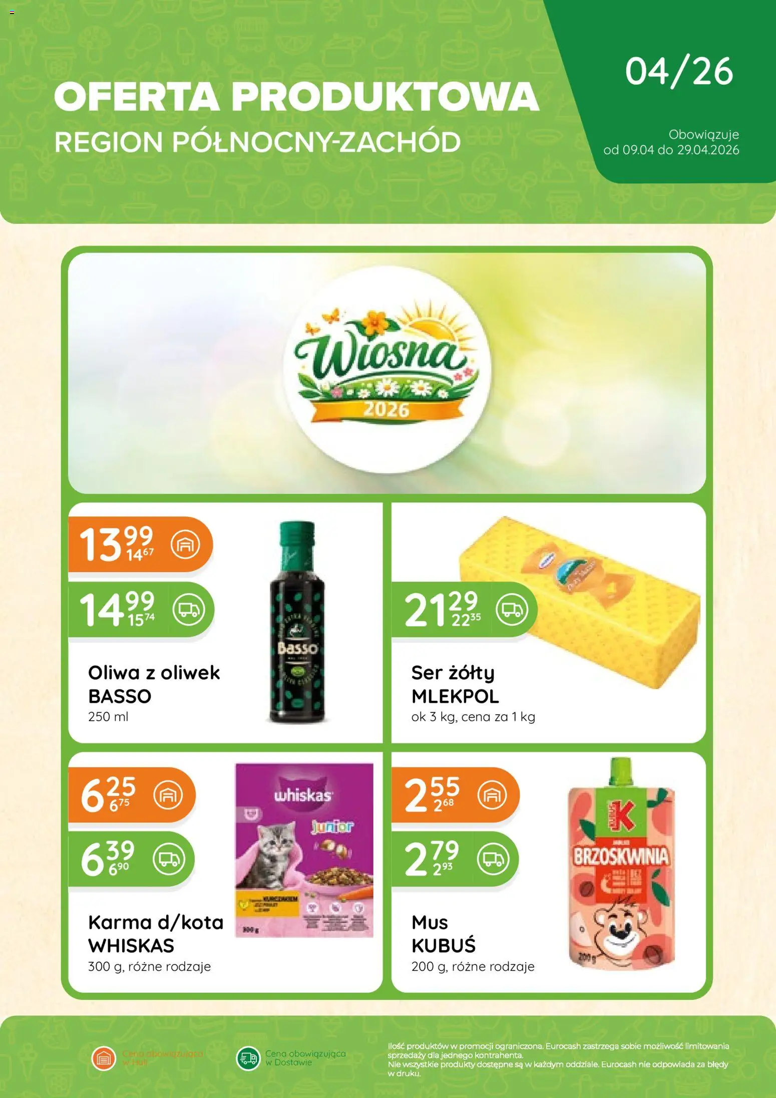 Pogląd gazetki "Eurocash gazetka - Oferta Produktowa Północny-Zachód" ze sklepu Eurocash ważnej od 09.04.2026