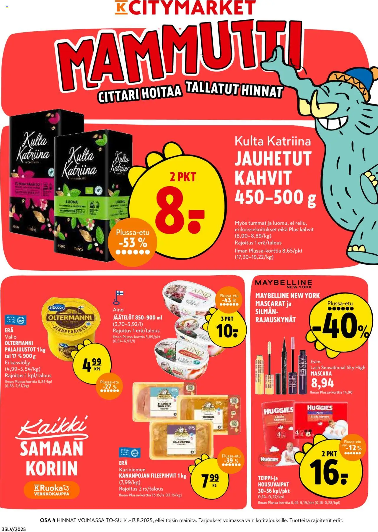 K-Citymarket-kaupan Tarjoukset voimassa 14/08/2025 - Sivulla 1