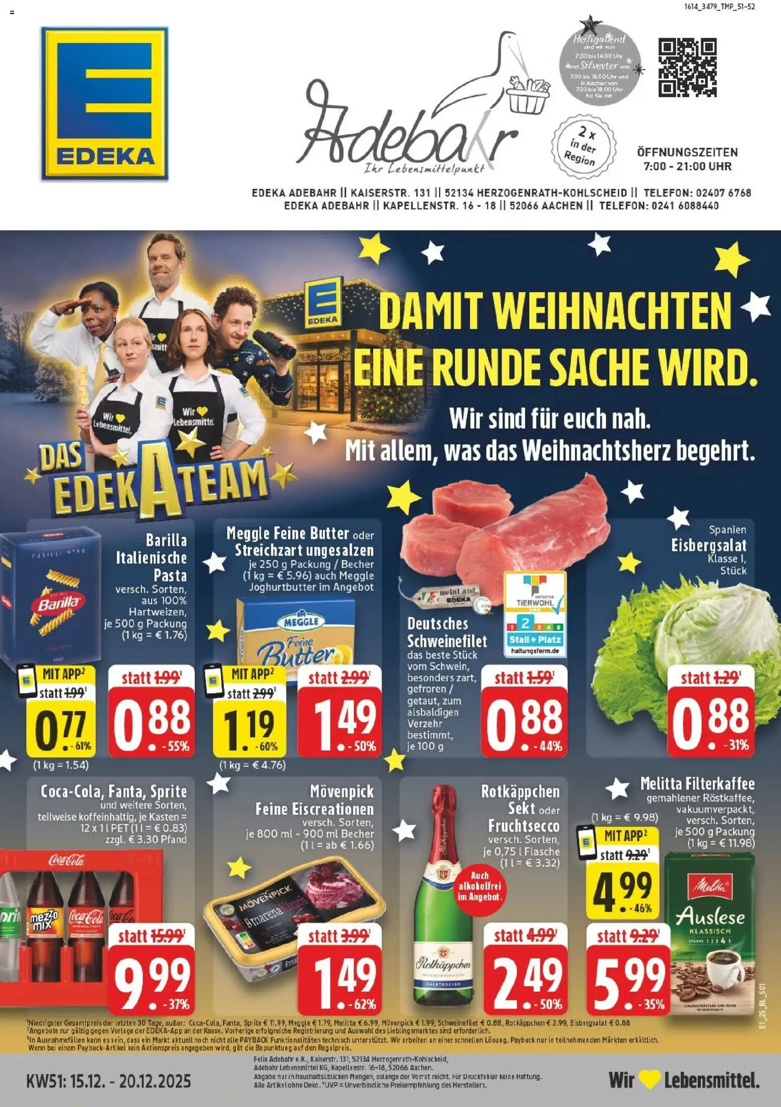 Vorschau von dem Prospekt des Geschäftes Edeka, gültig ab dem 15.12.2025