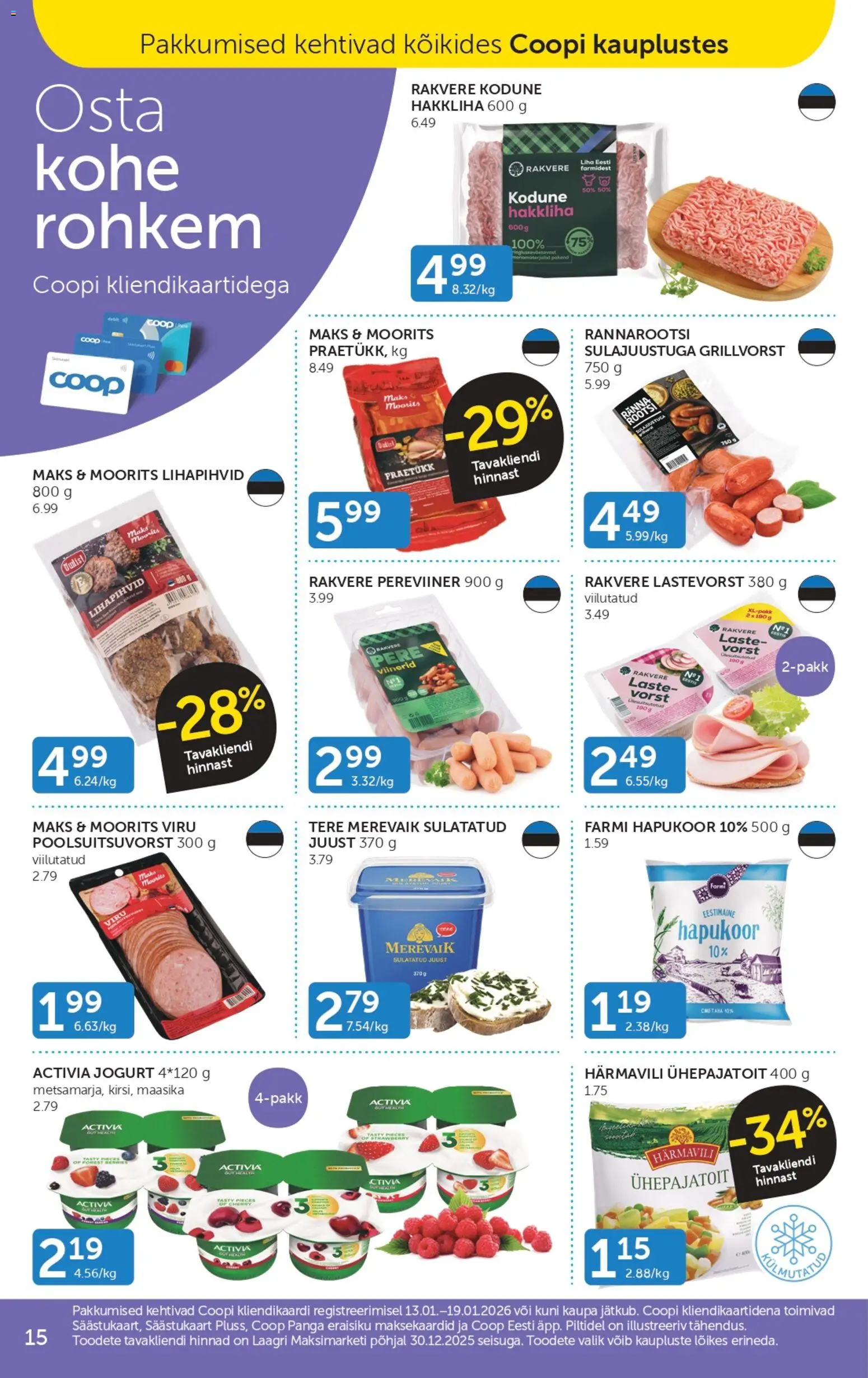 Coop kliendilehe eelvaade alates 2026.01.13